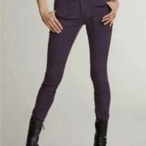 Cabi The Carpenter Pants in Dark Plum Purple #3926
